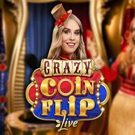 Live Casino logo of Crazy Coin Flip from Evolution at Mega Bingo