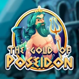 The Gold of Poseidon slot logo by Red Rake Gaming at Mega Bingo